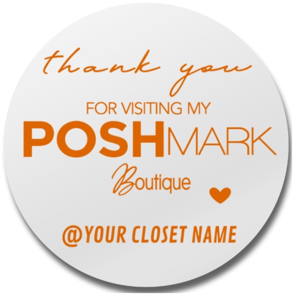Personalized Holographic Poshmark Stickers – Add Your Closet Name! new - Picture 4 of 6